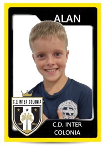 Alans collectible soccer trading card!